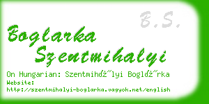 boglarka szentmihalyi business card